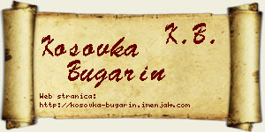 Kosovka Bugarin vizit kartica